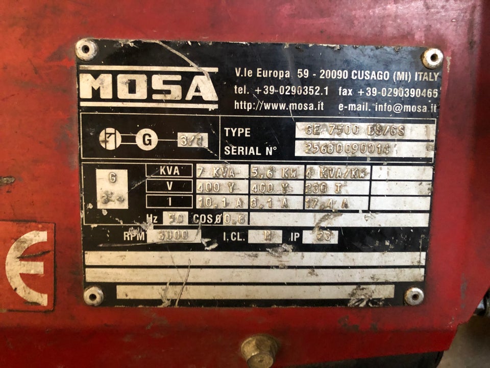 Generator , Mosa 7500 BS/GS