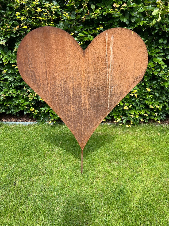 Corten stål hjerte 80x80 cm