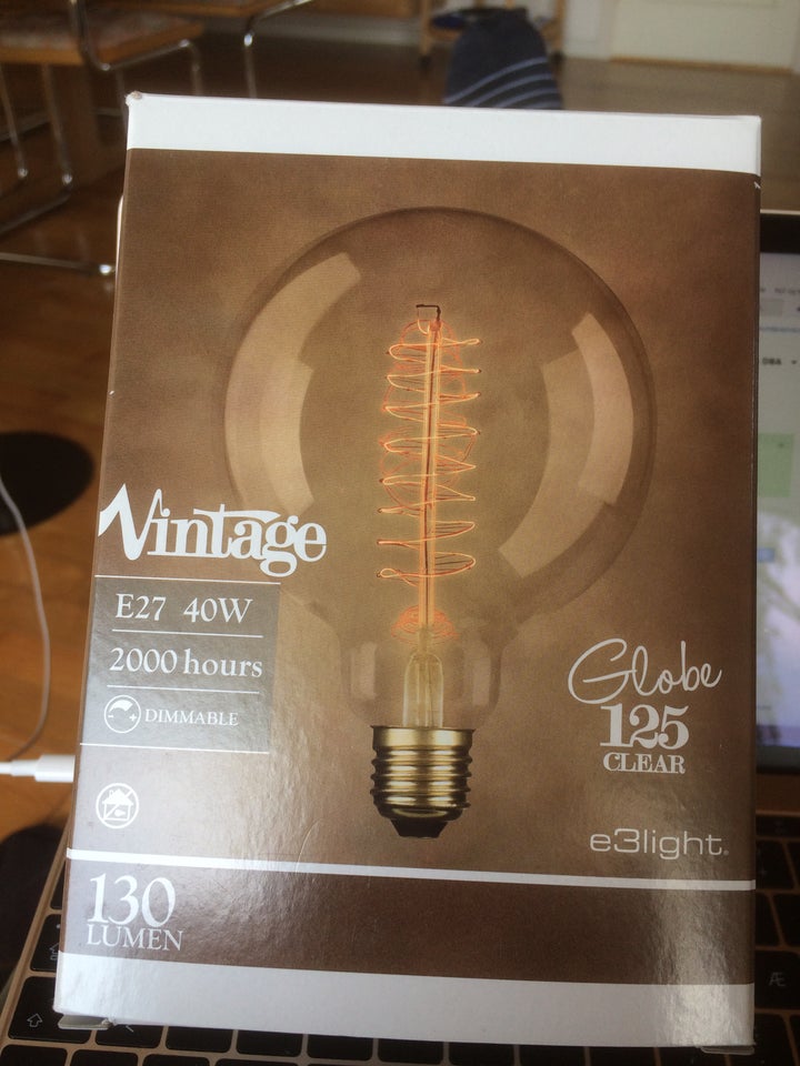 Pære Vintage Globe 125 clear