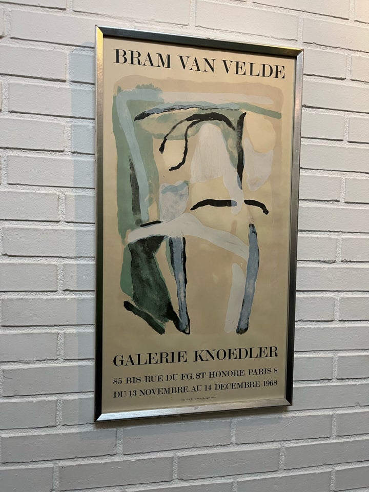 Plakat i ramme, Bram Van Velde