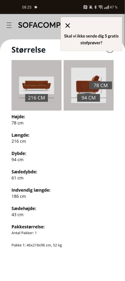 Sofa, 3 pers. , Sofacompany