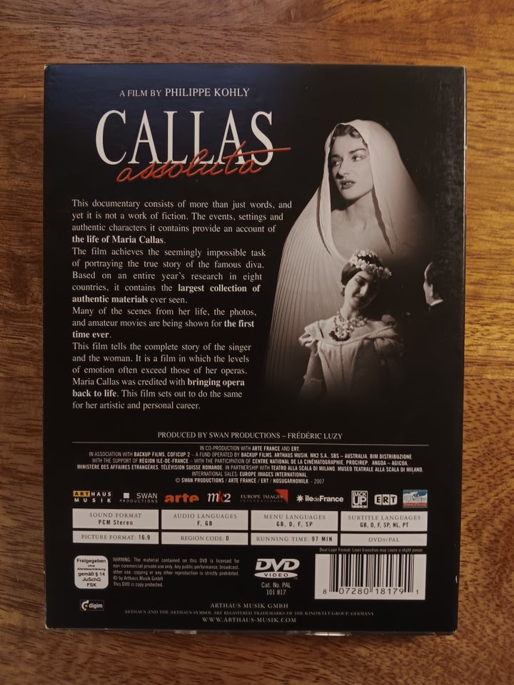 Callas Assoluto, instruktør