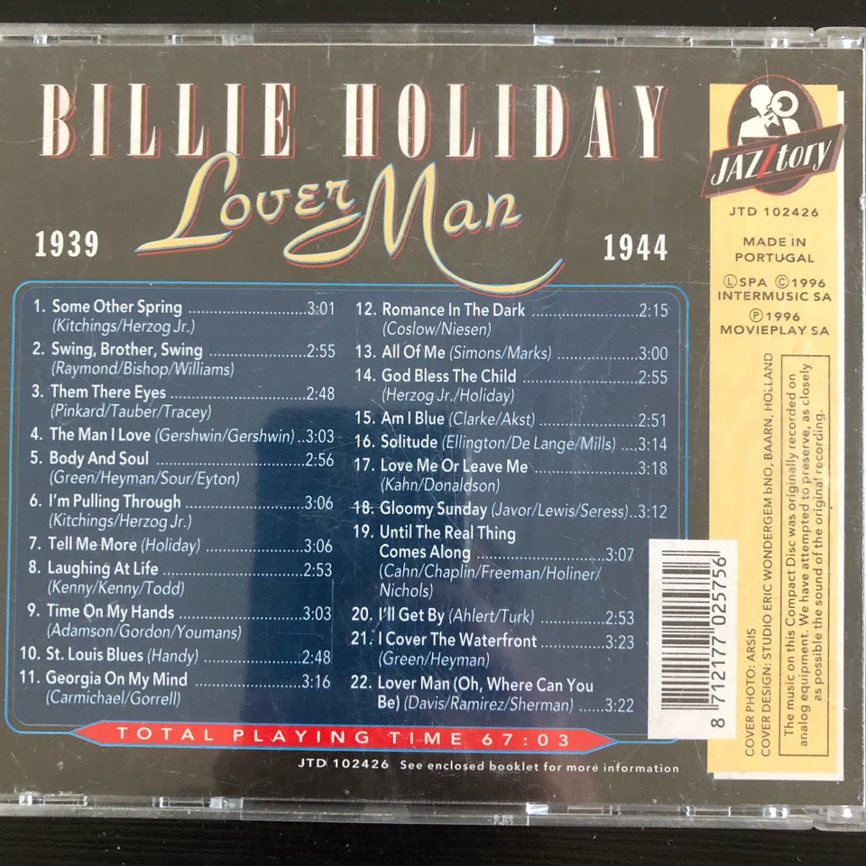 Billie Holiday : Lover Man -