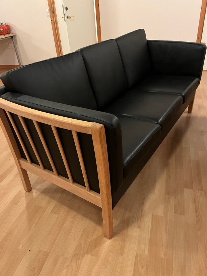 Sofa, læder, 3 pers.