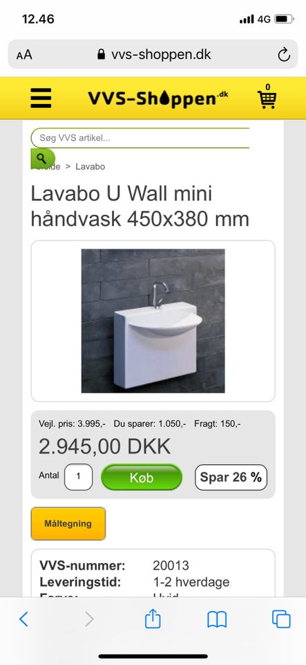 Håndvask, Lavabo