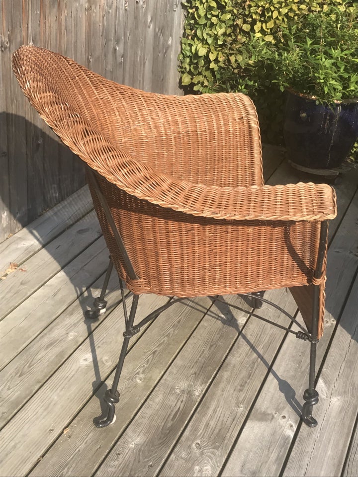 Kurvestole i naturrattan