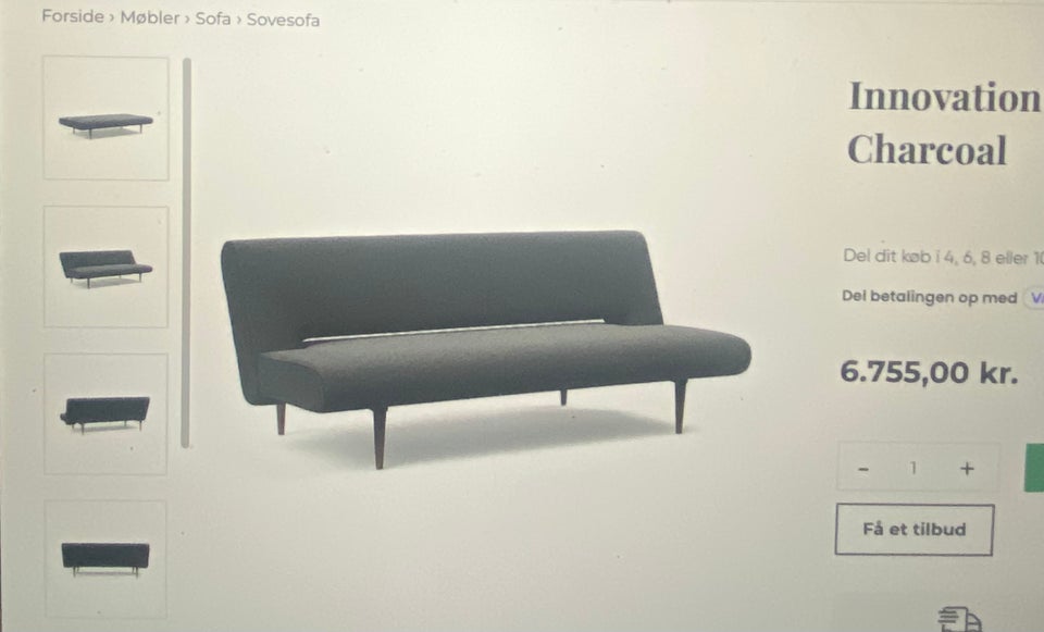 Sovesofa, andet materiale, 3 pers.