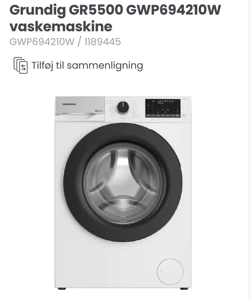 Andet mærke vaskemaskine