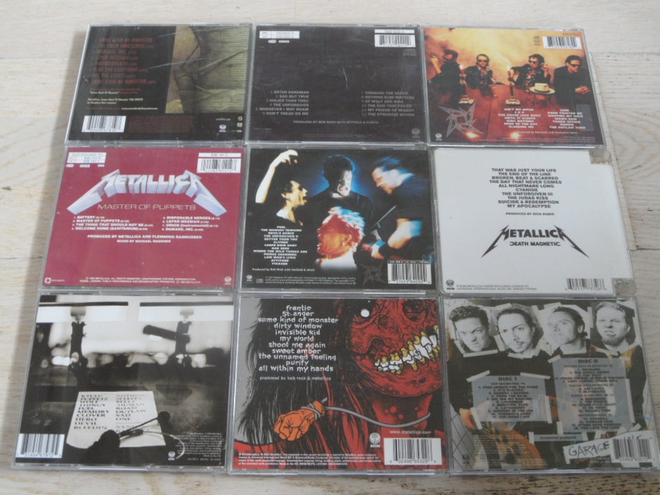 METALLICA: 9 CD MED METALLICA, rock