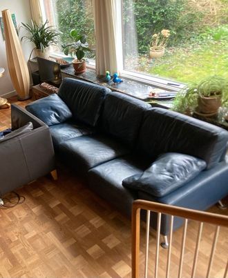 Sofa, læder, 3 pers.