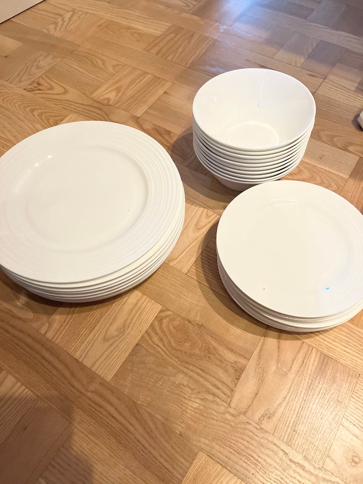 Porcelæn, Tallerkner og skåle,