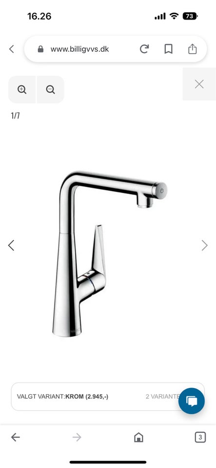 1 grebs - one touch  Hansgrohe Talis