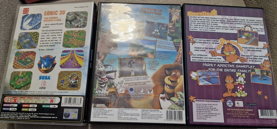 7 retro Pc cd-rom spil, til pc,