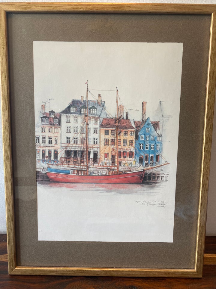 Tegning Mads stage motiv: Nyhavn