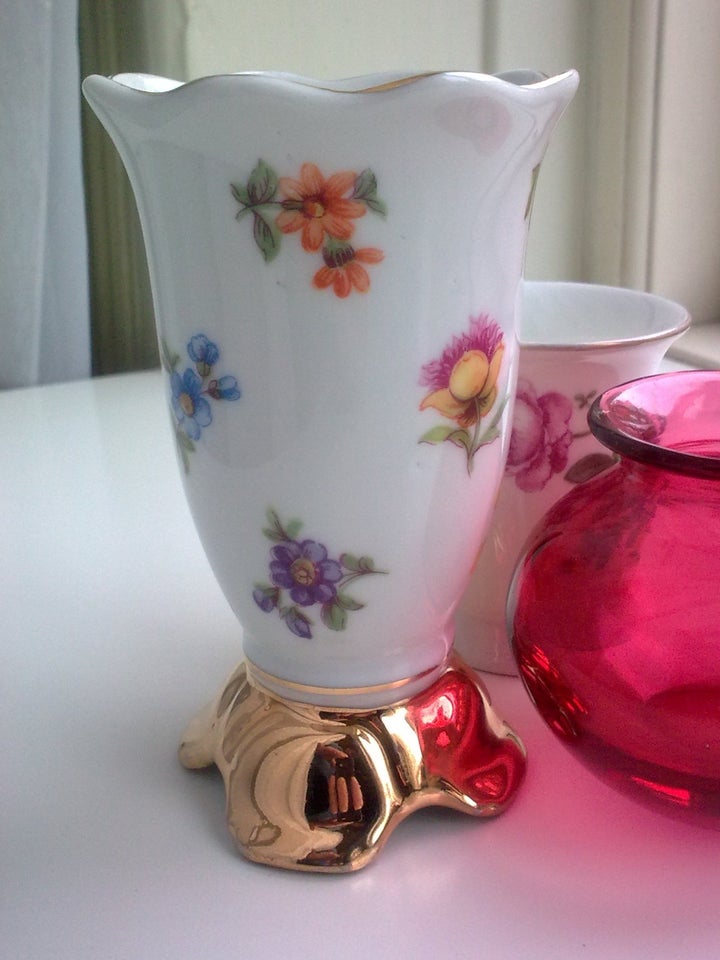 Porcelæn Vintage hvid vase MINI