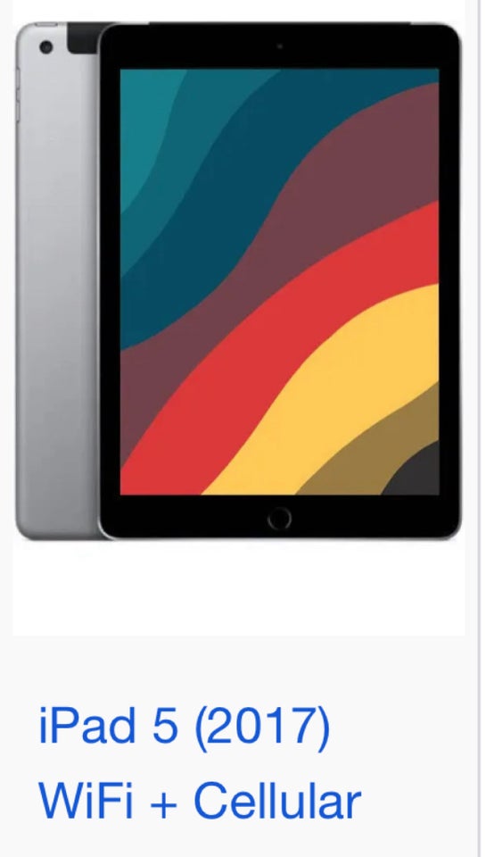 iPad 5, 32 GB, sort