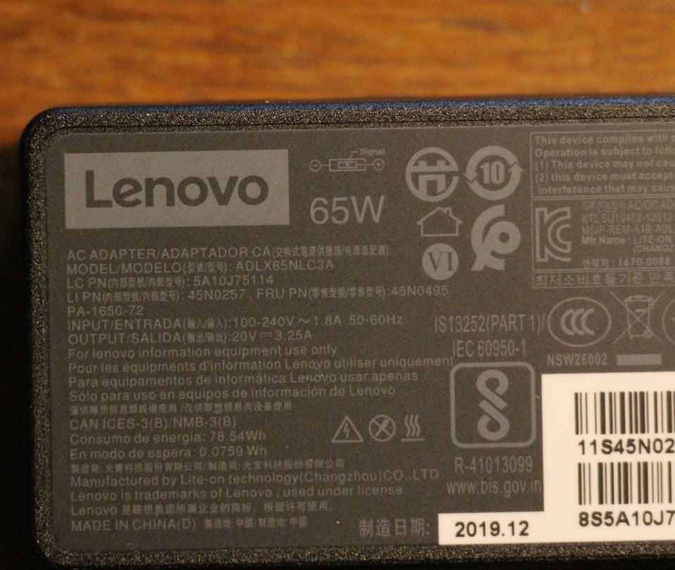 Strømforsyning Lenovo Perfekt