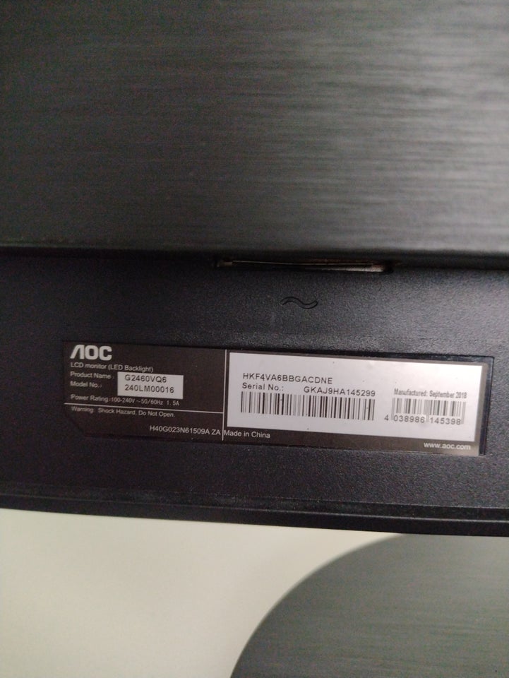 AOC, G2460VQ6, 24 tommer