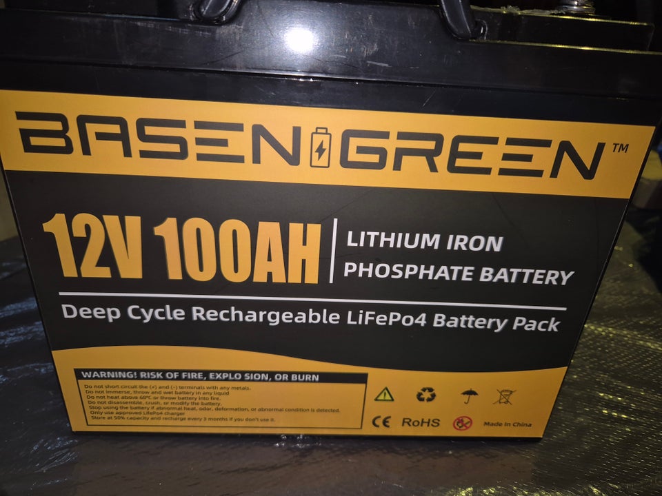 LiFePo4 lithium 12v batteri