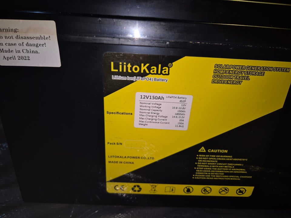 LiFePo4 lithium 12v batteri