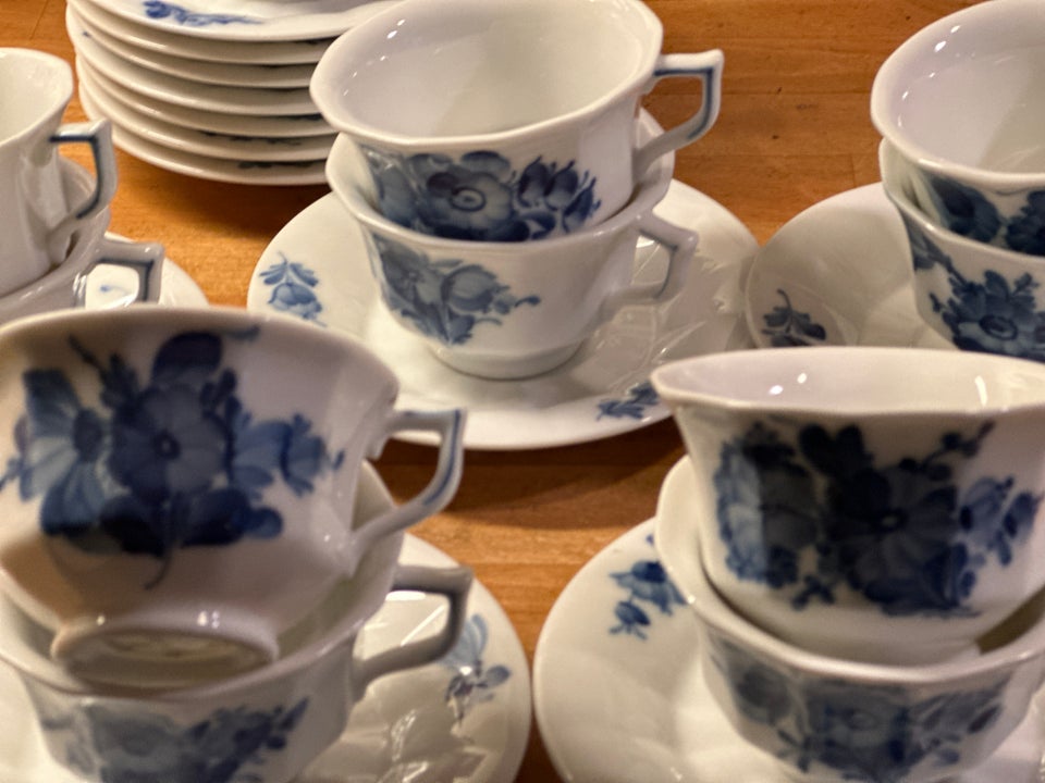 Porcelæn Kaffekopper Blå Blomst