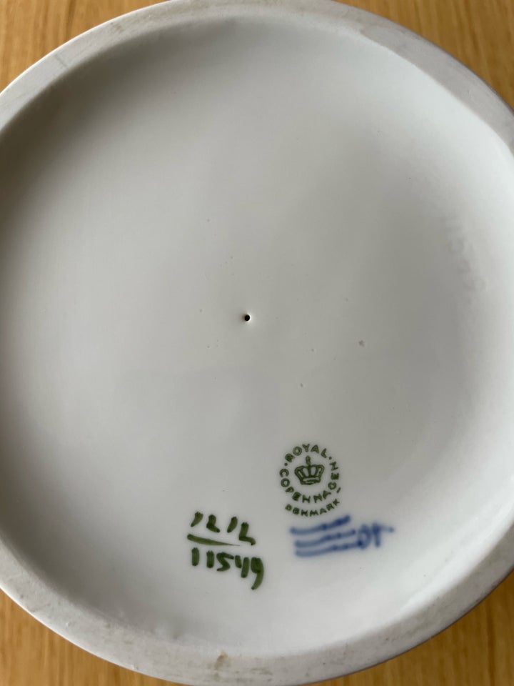 Porcelæn, Blå Vifte Skål Opsats,