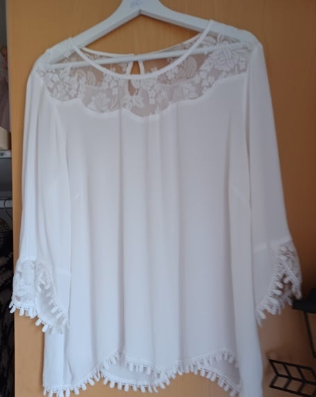 Bluse, Creams, str. 44