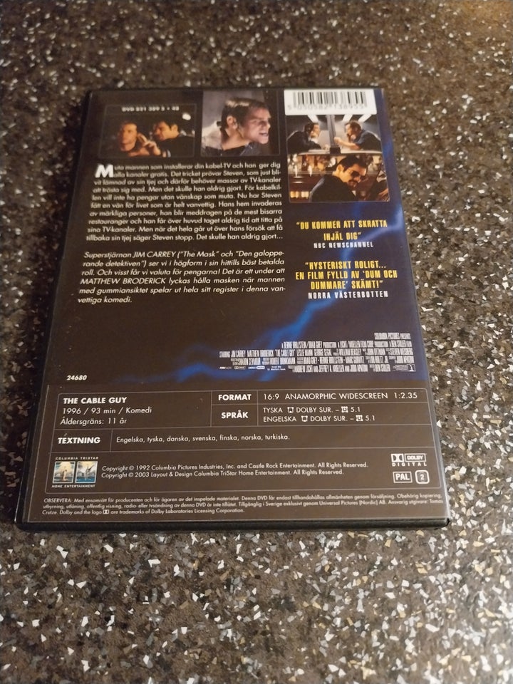 The Cable Guy, DVD, komedie