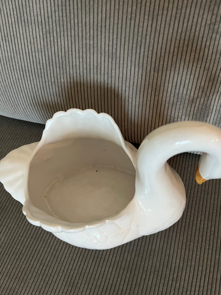 Smuk porcelæns svane urtepotte 