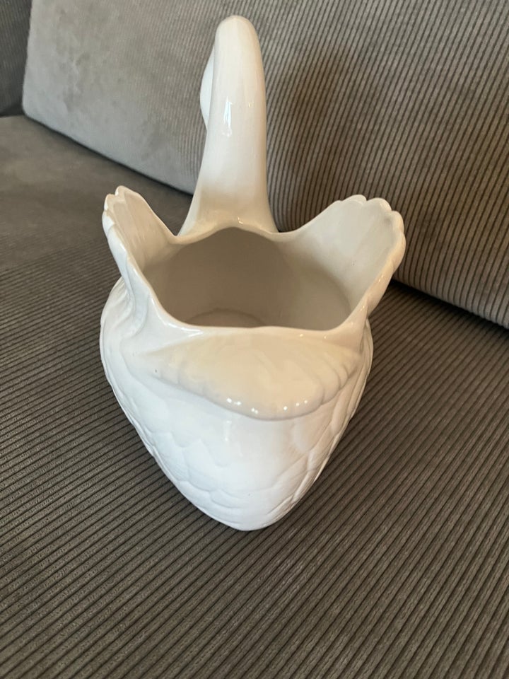 Smuk porcelæns svane urtepotte 