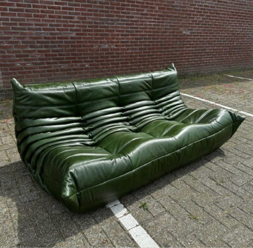 Sofa, læder, 3 pers.