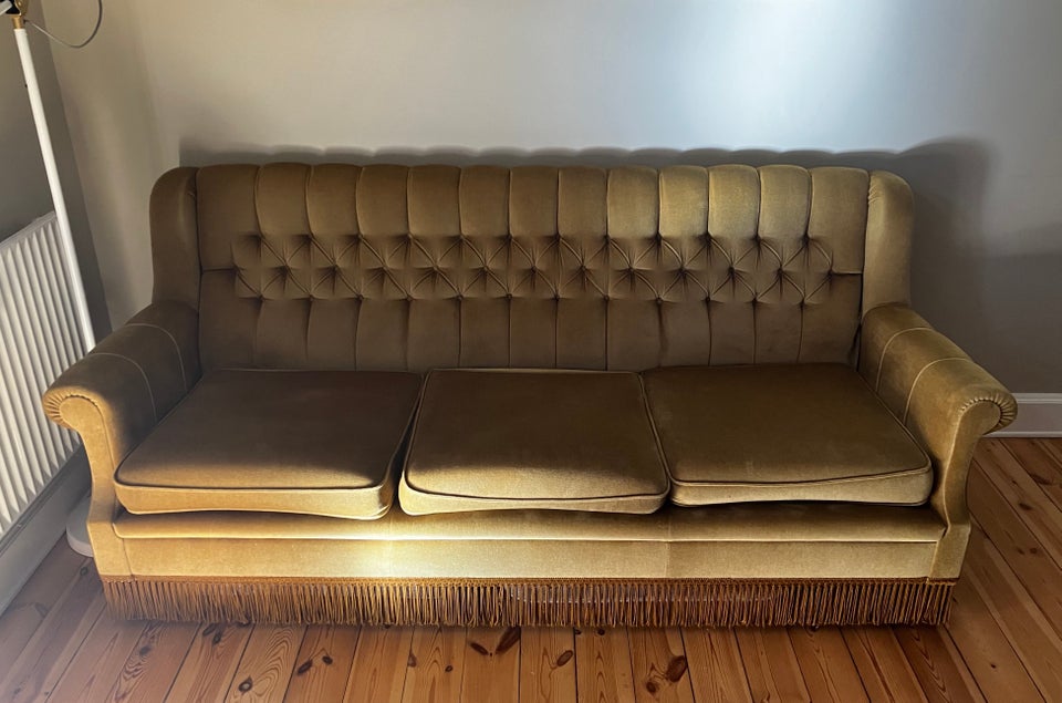 Sofa, velour, 3 pers.