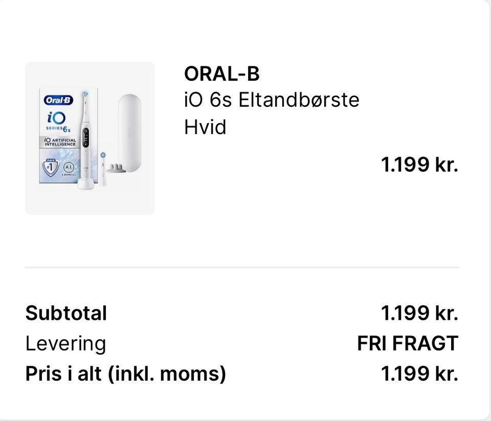 El-tandbørste , ORAL B iO 6 S