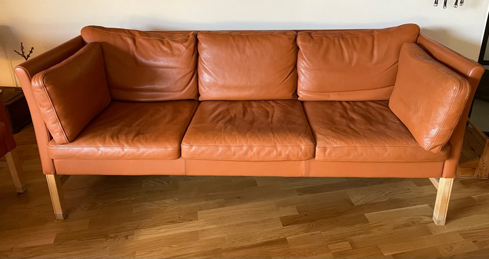 Sofa, læder, 3 pers.