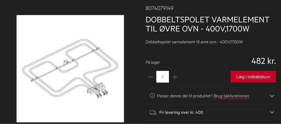 Varmluftsovn andet mærke AEG