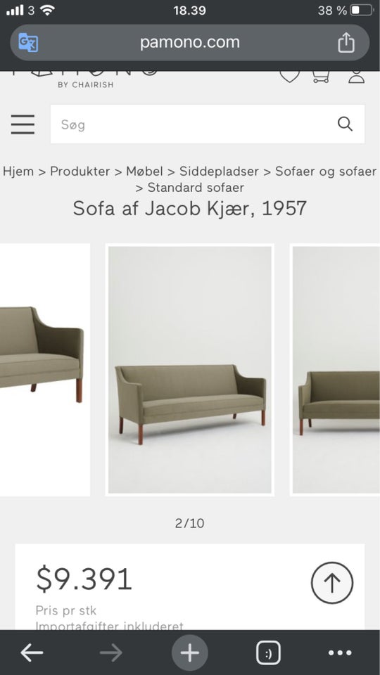 Anden arkitekt, Sofa