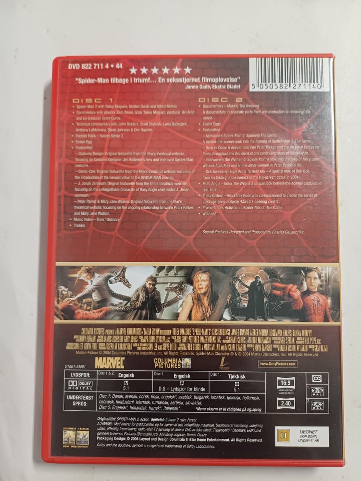 Spider-Man 2, DVD, action