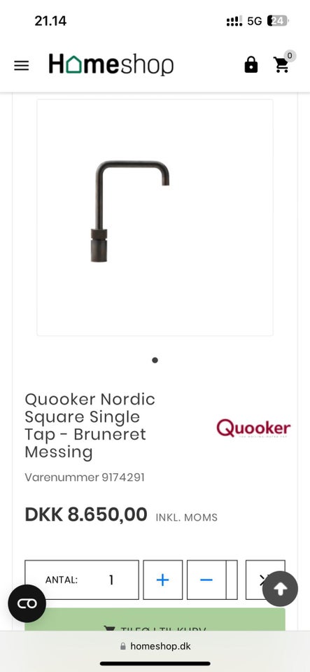 Kogende vandhane  Quooker Nordic