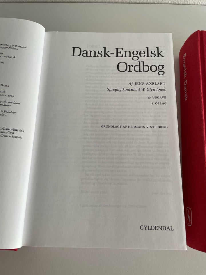 Engelsk-dansk Dansk-engelsk,