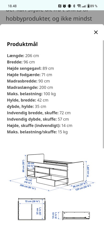 Juniorseng, Høj seng med