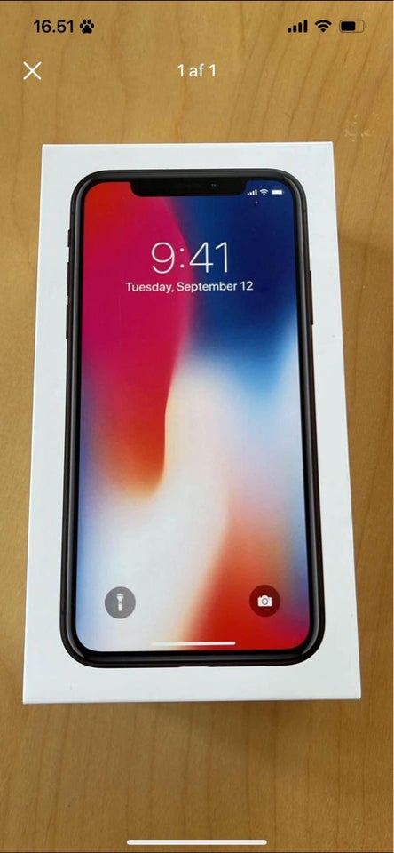 iPhone X, 64 GB, sort