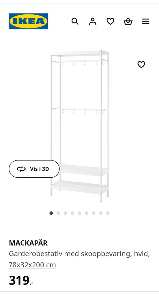 Garderobe stativ , Mackapär Ikea