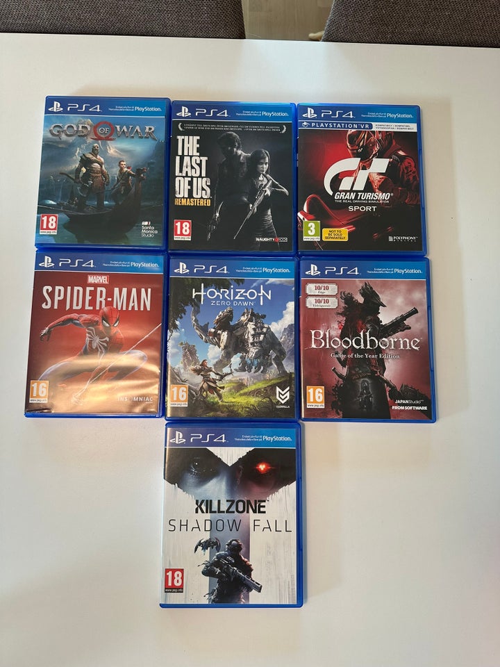 God of War, Spider-Man, Bloodborne