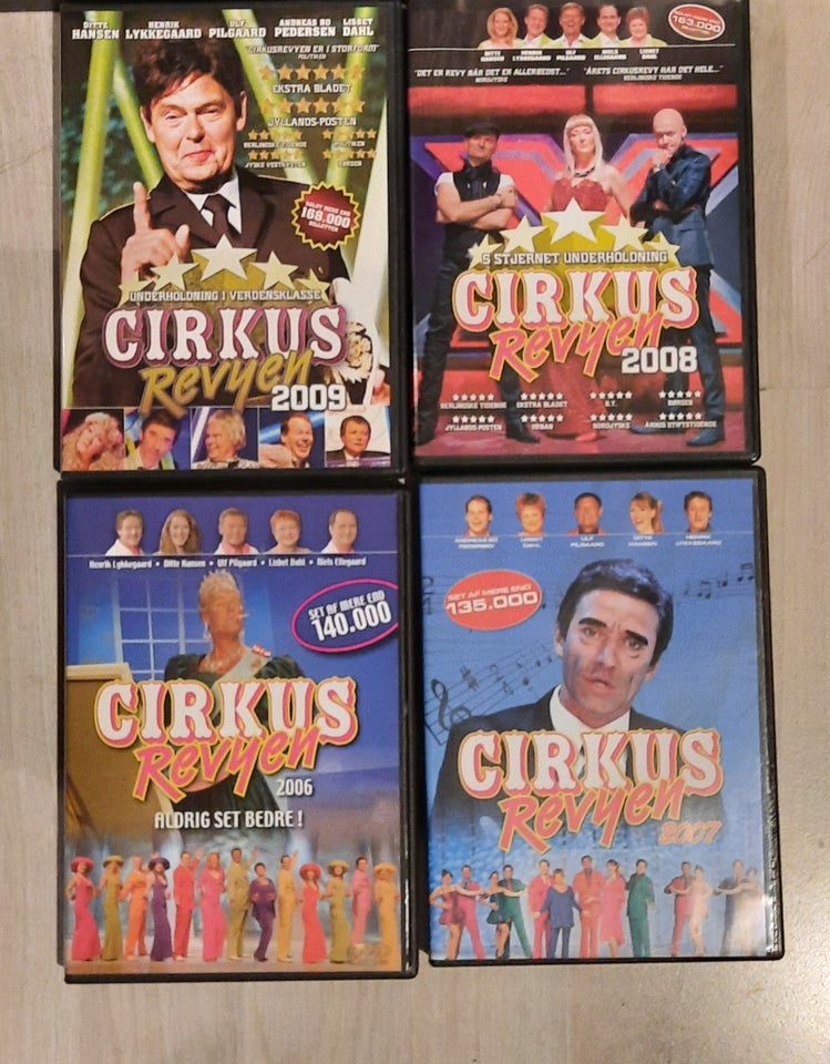 Cirkusrevyen dvd boks 2006-2009,