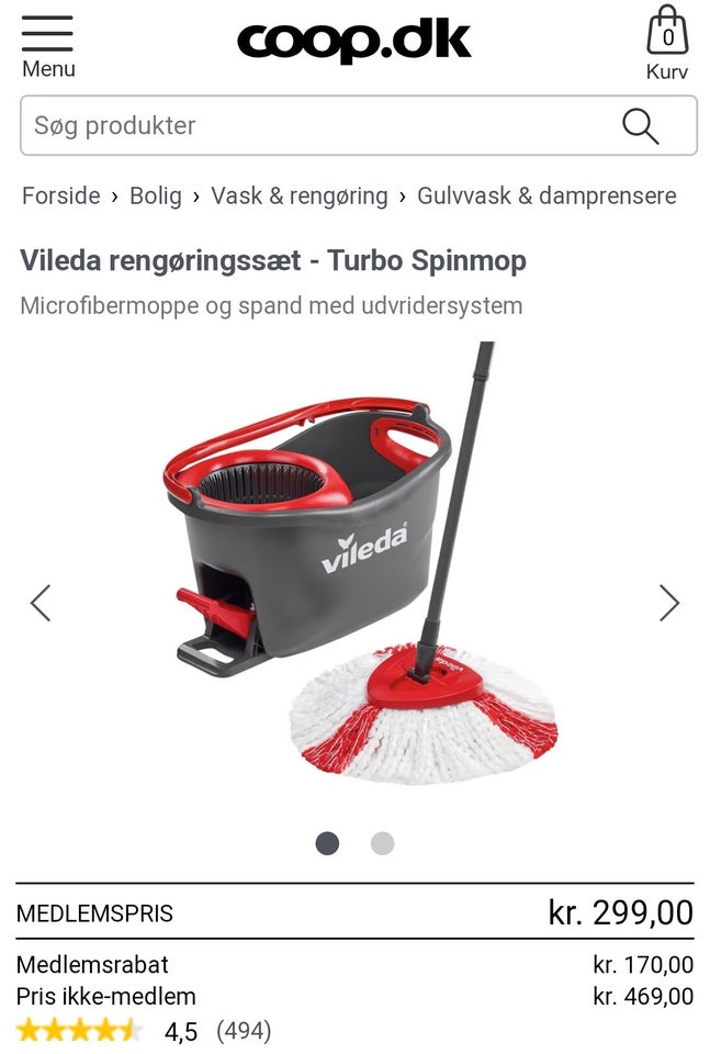 rengøringssæt - Turbo Spinmop,