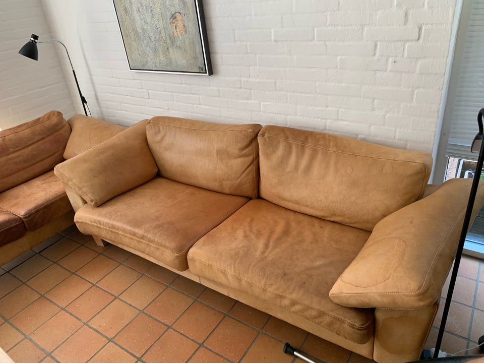 Sofa, læder, 3 pers.