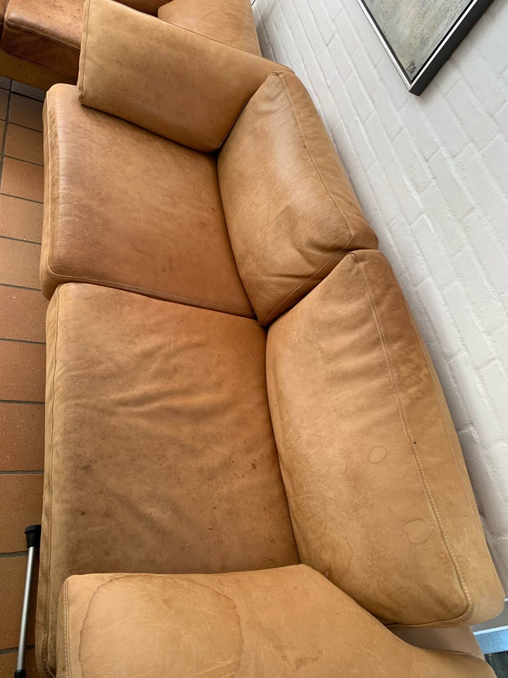 Sofa, læder, 3 pers.