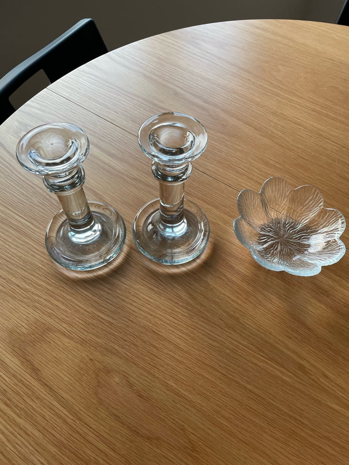 Glas Holmegaard stager + skål