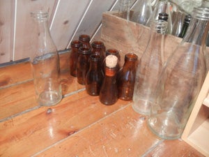 Glas RETRO - flødeflaske /
