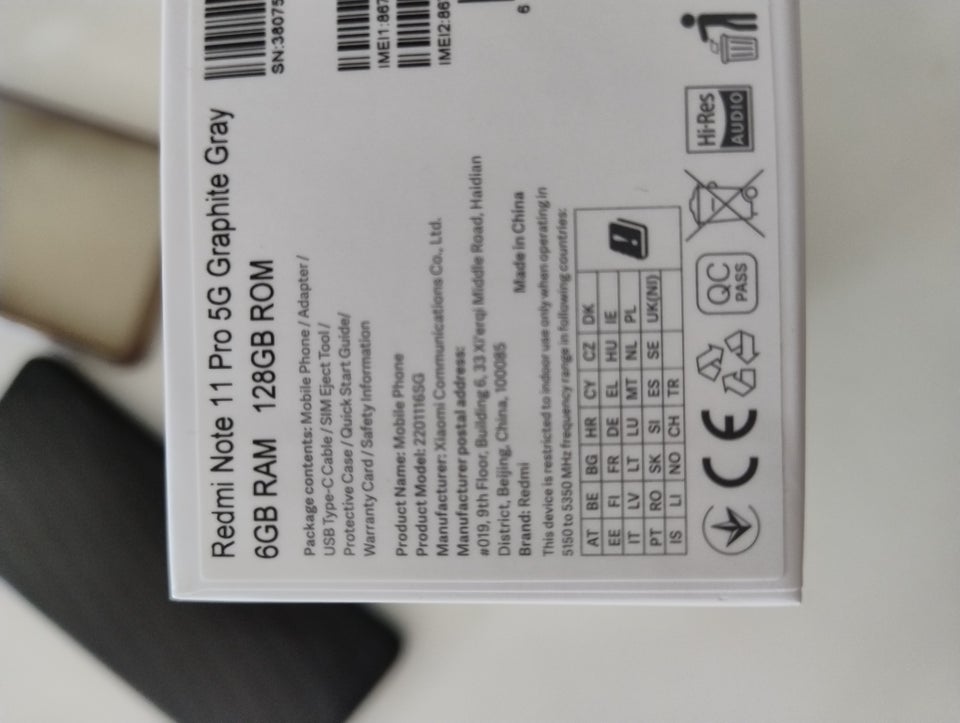 Xiaomi Redmi Note 11 Pro 6 gb 